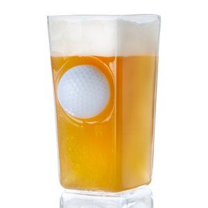 Golf Ball Beer Glass / Pint Drink Glass 16 oz / Gift for Dad Golfer Groomsmen